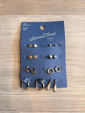 Universal Thread 8 Pair Mixed Earrings Set